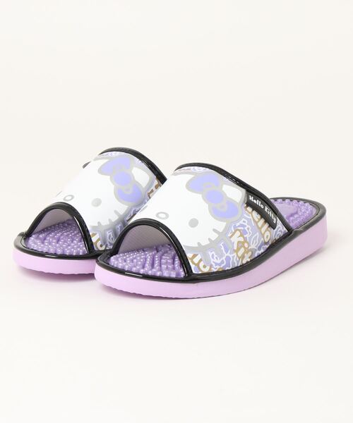 VIBGYOR(ヴィブジョー)の「【Sanrio】サンリオハローキティ健康サンダル(MA)(サンダル・レディース・ピンク/ブラック/パープル・M/L)」の2枚目の写真