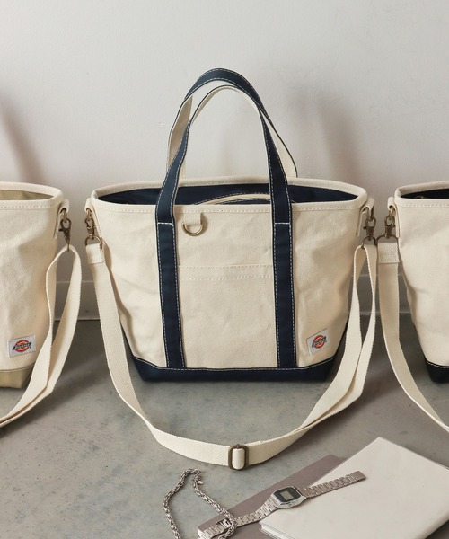 Dickies（ディッキーズ）の「【Dickies】AUTHENTIC CANVAS TOTE S/トートバッグ（トートバッグ・メンズ・ネイビー/ベージュ/ブラック・FREE）」の3枚目の写真