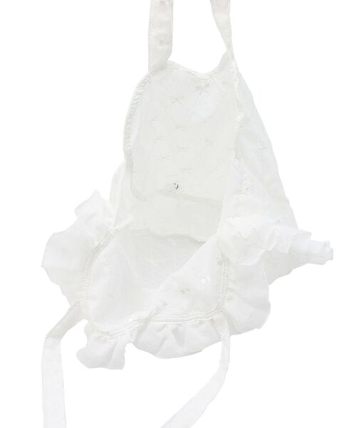 merry jenny（メリージェニー）の「シアーハートフリルトート（トートバッグ・レディース・ブラック/オフホワイト・FREE）」の14枚目の写真