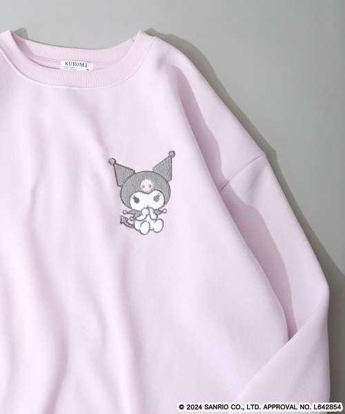 sanrio（サンリオ）の「sanrio characters サンリオキャラクターズ 裏起毛 ビッグシルエットトレーナー（スウェット・レディース・ブラック/ベージュ/ピンク系1/ピンク系2/ライトピンク/ホワイト系1/ブラック系1/ブラック系2/ブラック系3/ブルー系1/オフホワイト/カーキ/サックスブルー/クリーム/ラベンダー/オートミール/ネイビー/オレンジ/ライトグリーン/ブラック系4/ピンクベージュ/サックスブルー系1/ネイビー系1/杢グレー・F）」の19枚目の写真