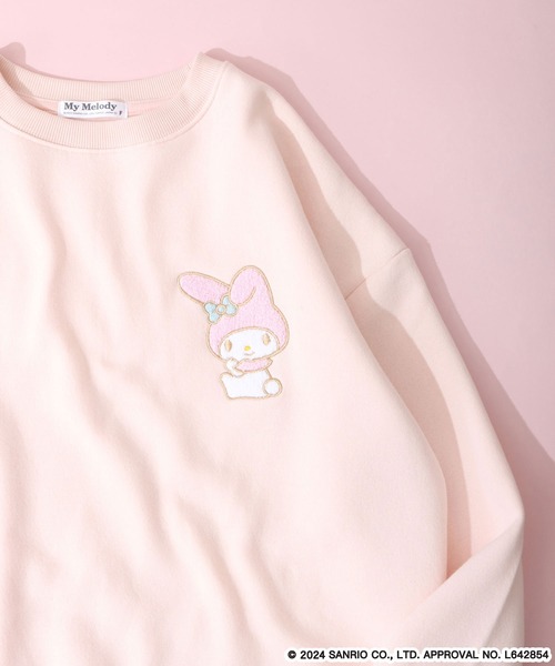sanrio（サンリオ）の「sanrio characters サンリオキャラクターズ 裏起毛 ビッグシルエットトレーナー（スウェット・レディース・ブラック/ベージュ/ピンク系1/ピンク系2/ライトピンク/ホワイト系1/ブラック系1/ブラック系2/ブラック系3/ブルー系1/オフホワイト/カーキ/サックスブルー/クリーム/ラベンダー/オートミール/ネイビー/オレンジ/ライトグリーン/ブラック系4/ピンクベージュ/サックスブルー系1/ネイビー系1/杢グレー・F）」の22枚目の写真