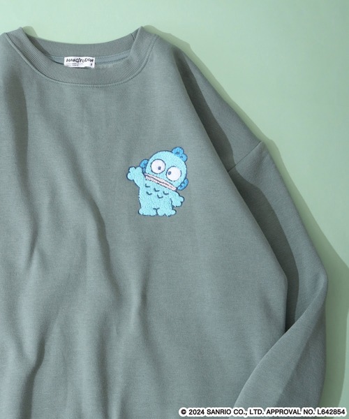 sanrio（サンリオ）の「sanrio characters サンリオキャラクターズ 裏起毛 ビッグシルエットトレーナー（スウェット・レディース・ブラック/ベージュ/ピンク系1/ピンク系2/ライトピンク/ホワイト系1/ブラック系1/ブラック系2/ブラック系3/ブルー系1/オフホワイト/カーキ/サックスブルー/クリーム/ラベンダー/オートミール/ネイビー/オレンジ/ライトグリーン/ブラック系4/ピンクベージュ/サックスブルー系1/ネイビー系1/杢グレー・F）」の12枚目の写真