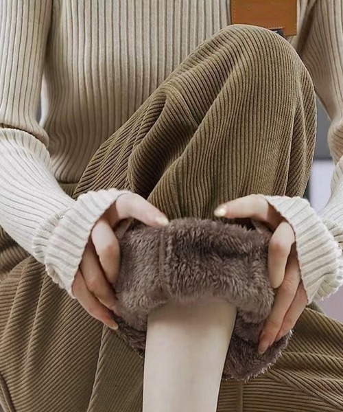 セール】裏起毛 コーデュロイパンツ レディース冬（カーゴパンツ