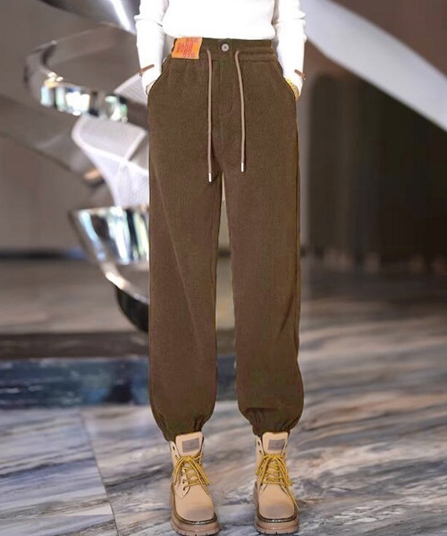 Miniministore(ミニミニストア)の「裏起毛 コーデュロイパンツ レディース冬(カーゴパンツ・レディース・ブラック/ブラウン/ダークグレー/ベージュ・M/L/S)」の3枚目の写真