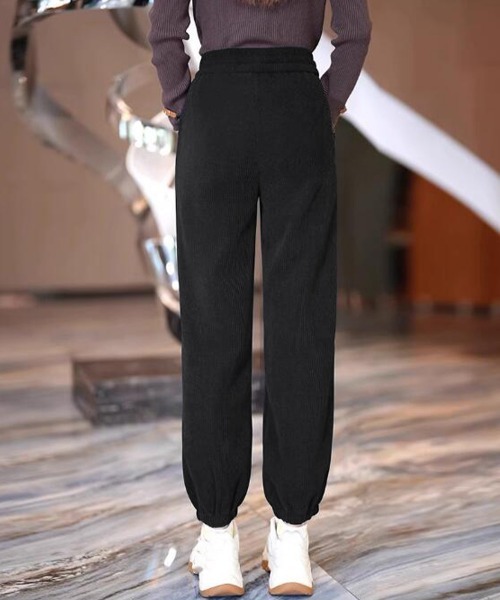 セール】裏起毛 コーデュロイパンツ レディース冬（カーゴパンツ