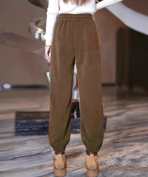 Miniministore(ミニミニストア)の「裏起毛 コーデュロイパンツ レディース冬(カーゴパンツ・レディース・ブラック/ブラウン/ダークグレー/ベージュ・M/L/S)」の18枚目の写真