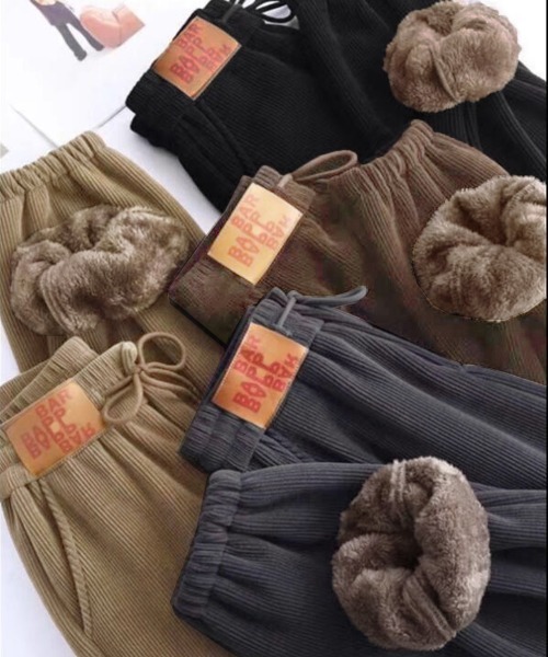 Miniministore(ミニミニストア)の「裏起毛 コーデュロイパンツ レディース冬(カーゴパンツ・レディース・ブラック/ブラウン/ダークグレー/ベージュ・M/L/S)」の5枚目の写真