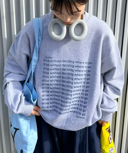 CIAOPANIC TYPY（チャオパニックティピー）の「【UNISEX】メッセージプリント裏毛スウェット（スウェット・メンズ・サックスブルー/ブルー/ライトグレー・MEDIUM/LARGE）」の13枚目の写真