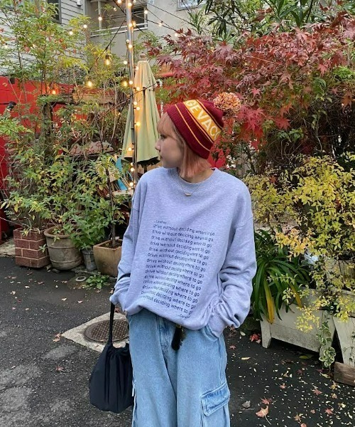 ciaopanic typy 【UNISEX】メッセージプリント裏毛スウェット CIAOPANIC TYPY（チャオパニックティピー）の「【UNISEX