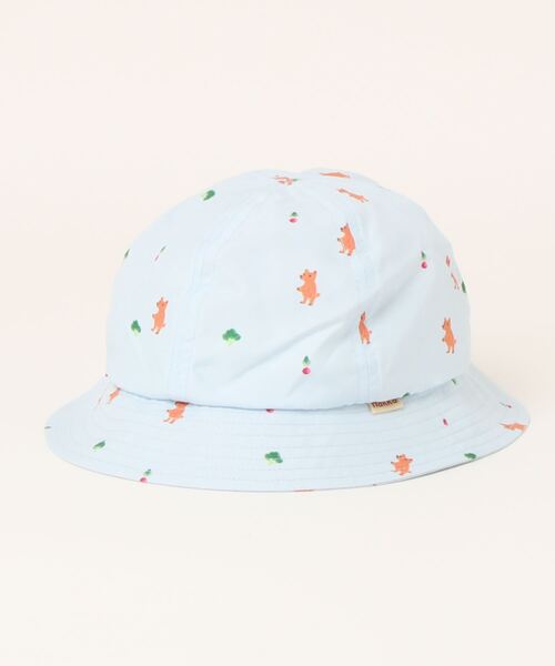 HAKKA BABY（ハッカベビー）の「[ベビー]プチベジアニマルプリントハット（ハット・キッズ・ピンク/サックスブルー・S/SS）」の2枚目の写真