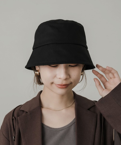 SMELLY(スメリー)の「ダウンブリムバケットハット(ハット・レディース・モカ/アイボリー/ブラック・-)」の18枚目の写真