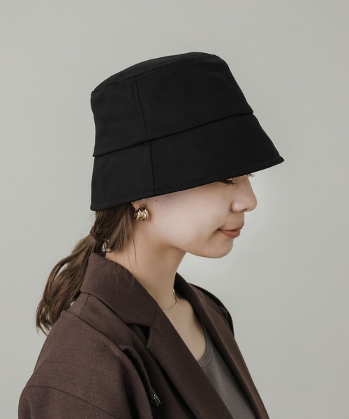 SMELLY(スメリー)の「ダウンブリムバケットハット(ハット・レディース・モカ/アイボリー/ブラック・-)」の19枚目の写真