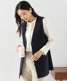 【セットアップ対応】ストレッチロングジレジャケット