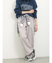 Samansa Mos2 blue | ツイルイージーパンツ(その他パンツ)