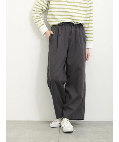 Samansa Mos2 blue(サマンサモスモスブルー)の「ツイルイージーパンツ(その他パンツ・レディース・ブルー/ネイビー/ブラック/グレー・F)」の2枚目の写真