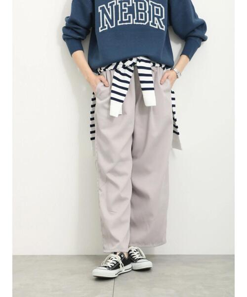 Samansa Mos2 blue(サマンサモスモスブルー)の「ツイルイージーパンツ(その他パンツ・レディース・ブルー/ネイビー/ブラック/グレー・F)」の6枚目の写真