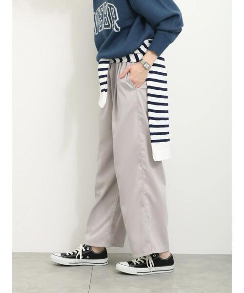Samansa Mos2 blue(サマンサモスモスブルー)の「ツイルイージーパンツ(その他パンツ・レディース・ブルー/ネイビー/ブラック/グレー・F)」の8枚目の写真