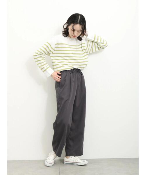 Samansa Mos2 blue(サマンサモスモスブルー)の「ツイルイージーパンツ(その他パンツ・レディース・ブルー/ネイビー/ブラック/グレー・F)」の18枚目の写真