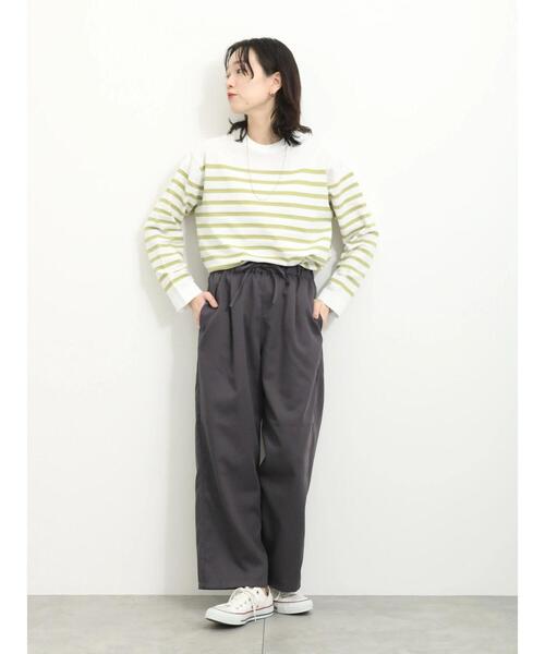 Samansa Mos2 blue(サマンサモスモスブルー)の「ツイルイージーパンツ(その他パンツ・レディース・ブルー/ネイビー/ブラック/グレー・F)」の19枚目の写真