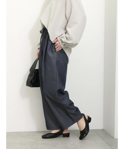 Samansa Mos2 blue(サマンサモスモスブルー)の「ツイルイージーパンツ(その他パンツ・レディース・ブルー/ネイビー/ブラック/グレー・F)」の14枚目の写真