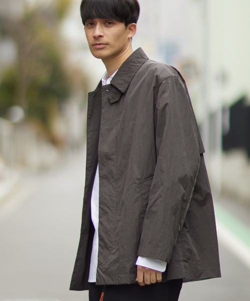 セール】『撥水』『XLサイズあり』セットインナイロンハーフコート