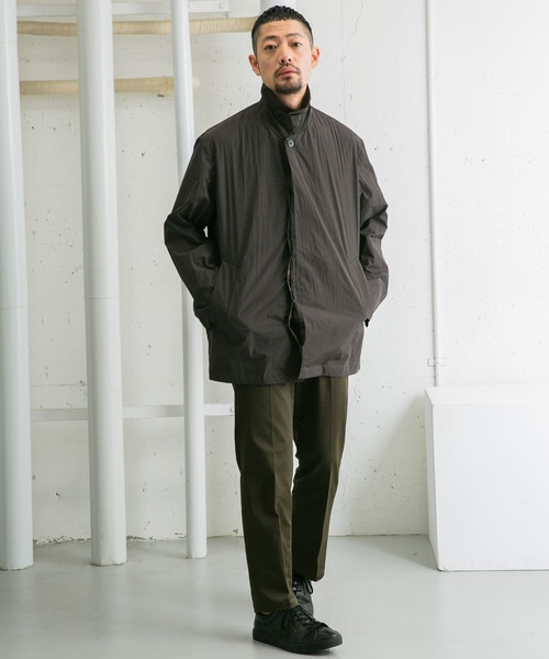 セール】『撥水』『XLサイズあり』セットインナイロンハーフコート