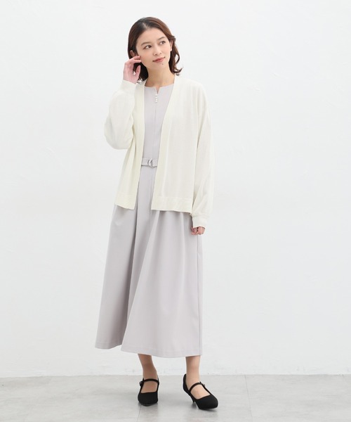 Honeys(ハニーズ)の「花粉対策トッパーカーディガン(カーディガン/ボレロ・レディース・コーラルピンク/グリーン/ライトグレー/イエロー/アイボリー/ブラック/ブルー・M/L/LL)」の8枚目の写真