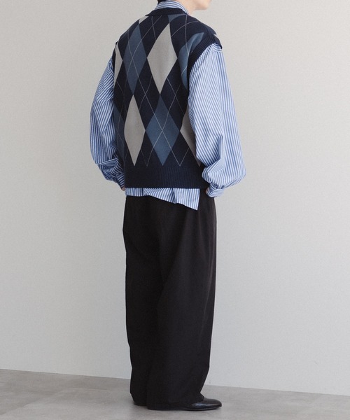 epnok（エプノック）の「アーガイルニットベスト（ベスト・メンズ・ブルー/ネイビー・LARGE/MEDIUM/SMALL）」の19枚目の写真