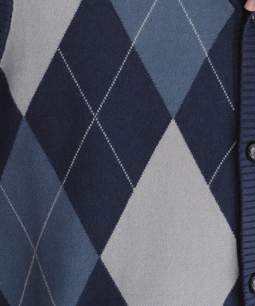 epnok（エプノック）の「アーガイルニットベスト（ベスト・メンズ・ブルー/ネイビー・LARGE/MEDIUM/SMALL）」の21枚目の写真