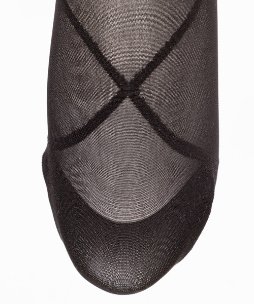 DearMyLove（ディアマイラブ）の「レースアップリボン柄タイツ（ソックス/靴下・レディース・ホワイト/ブラック・M-L）」の13枚目の写真