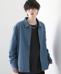 ルーズシルエットアーバンデニムコーチジャケット