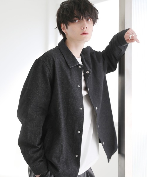 ASTRONOMY(アストロノミー)の「ルーズシルエットアーバンデニムコーチジャケット(デニムジャケット・メンズ・インディゴブルー/ブラック/サックスブルー/ブルー・S/M/L/XL)」の11枚目の写真