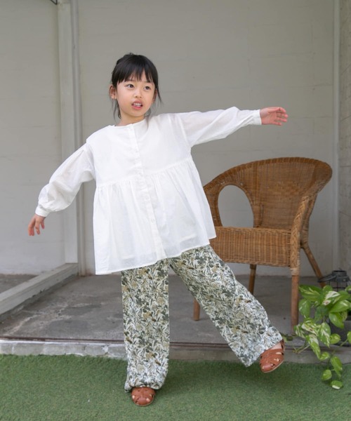 URBAN RESEARCH DOORS（アーバンリサーチドアーズ）の「『親子リンク』コットンボイル2WAYブラウス(KIDS)（シャツ/ブラウス・キッズ・ミント/オフホワイト・135/120/105）」の11枚目の写真