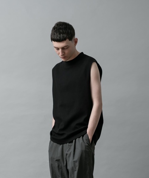 セール】テクスチャダブルニットスリーブレスTシャツ（Tシャツ