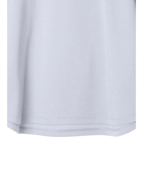 earth music&ecology(アースミュージックアンドエコロジー)の「シアーチェックスリーブプルオーバー(Tシャツ/カットソー・レディース・オフホワイト/ライトイエロー/ブラック/サックスブルー・FREE)」の15枚目の写真