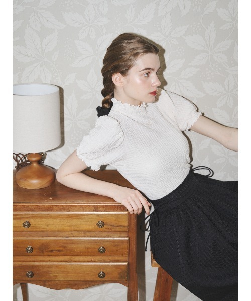 MIRO AMURETTE（ミロアミュレット）の「ME logo Tops（Tシャツ/カットソー・レディース・ブラック/ホワイト・FREE）」の6枚目の写真