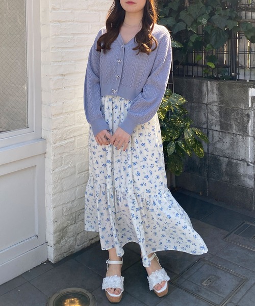 INGNI(イング)の「フラワーモチーフウェッジサンダル(サンダル・レディース・ピンクベージュ/オフホワイト・M/L)」の6枚目の写真