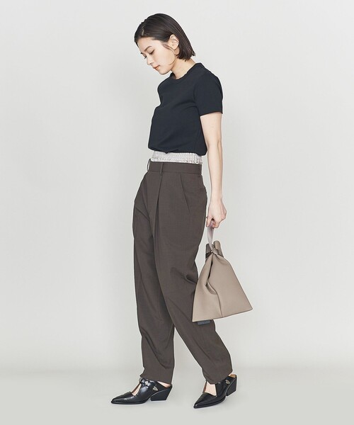ASTRAET(アストラット)の「<ASTRAET>コンビ レイヤード テーパードパンツ(その他パンツ・レディース・ダークグレー/ライトグレー・0/1)」の5枚目の写真