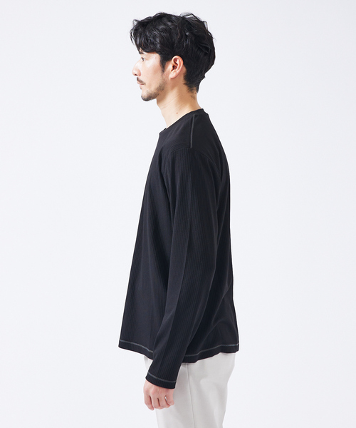 ABAHOUSE（アバハウス）の「【ストレッチテレコ】長袖Tシャツ（Tシャツ/カットソー・メンズ・ブラック/ホワイト/チャコールグレー・48/46/44）」の21枚目の写真