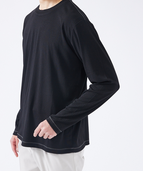 ABAHOUSE（アバハウス）の「【ストレッチテレコ】長袖Tシャツ（Tシャツ/カットソー・メンズ・ブラック/ホワイト/チャコールグレー・48/46/44）」の20枚目の写真