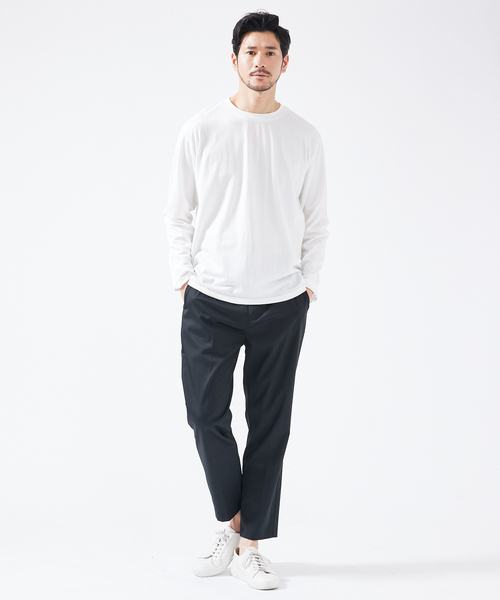 ABAHOUSE（アバハウス）の「【ストレッチテレコ】長袖Tシャツ（Tシャツ/カットソー・メンズ・ブラック/ホワイト/チャコールグレー・48/46/44）」の17枚目の写真