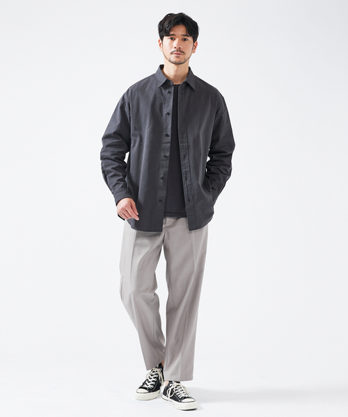 ABAHOUSE（アバハウス）の「【ストレッチテレコ】長袖Tシャツ（Tシャツ/カットソー・メンズ・ブラック/ホワイト/チャコールグレー・48/46/44）」の15枚目の写真