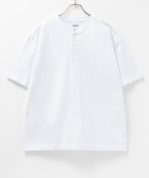Mac-House(マックハウス)の「GOOD CREW USコットンヘンリーネック半袖Tシャツ(Tシャツ/カットソー・メンズ・ホワイト/グレー/ブラック・XXL/XL/L/M/S)」の3枚目の写真