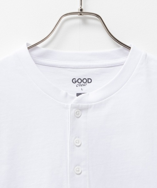 Mac-House(マックハウス)の「GOOD CREW USコットンヘンリーネック半袖Tシャツ(Tシャツ/カットソー・メンズ・ホワイト/グレー/ブラック・XXL/XL/L/M/S)」の5枚目の写真