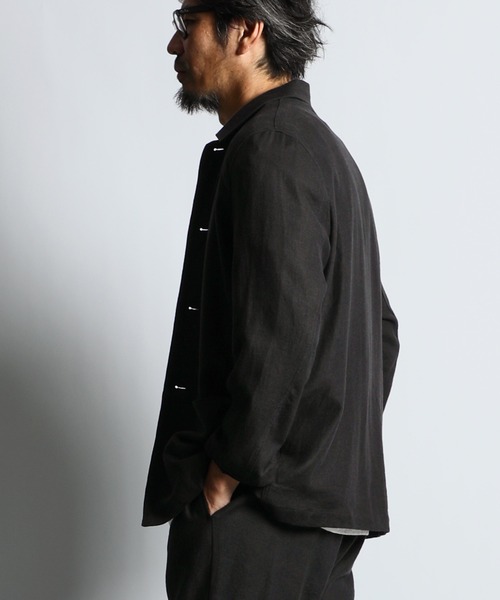 The DUFFER of ST.GEORGE（ザダファーオブセントジョージ）の「SET UP COVERALL JACKET：セットアップ カバーオール ジャケット（カバーオール・メンズ・ブラック/ネイビー・MEDIUM/X-LARGE/LARGE）」の3枚目の写真