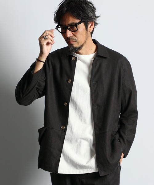The DUFFER of ST.GEORGE（ザダファーオブセントジョージ）の「SET UP COVERALL JACKET：セットアップ カバーオール ジャケット（カバーオール・メンズ・ブラック/ネイビー・MEDIUM/X-LARGE/LARGE）」の10枚目の写真