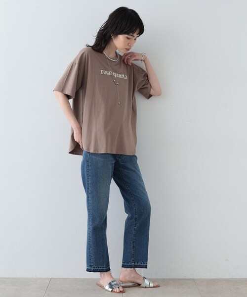 GALLEST（ギャレスト）の「◆フロントロゴTシャツ（Tシャツ/カットソー・レディース・ブラウン系/ホワイト/ブラック/ライトブルー・38）」の16枚目の写真