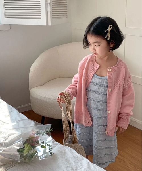 Bambin（ボンバン）の「【 Bambin / ボンバン 】 ミニフリル キャミワンピース（ワンピース・キッズ・ライトブルー/ホワイト・130/120/110/100）」の12枚目の写真