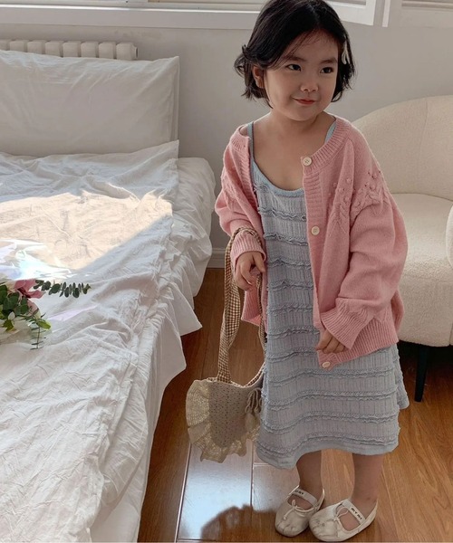 Bambin（ボンバン）の「【 Bambin / ボンバン 】 ミニフリル キャミワンピース（ワンピース・キッズ・ライトブルー/ホワイト・130/120/110/100）」の14枚目の写真