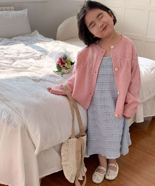 Bambin（ボンバン）の「【 Bambin / ボンバン 】 ミニフリル キャミワンピース（ワンピース・キッズ・ライトブルー/ホワイト・130/120/110/100）」の17枚目の写真